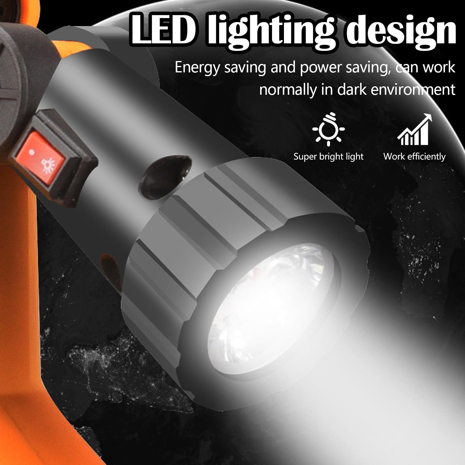 Levigatrice Per Intonaco, 2 In 1 Betoniera 1680W Levigatrice Elettrica Per Muri 6 Velocità Mola Ø380 mm Illuminazione A LED Malta Cementizia Per Calcestruzzo Frattazzo Intonacatrice Smerigliatrice