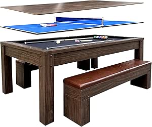 Amazon.com : LAXODOR 7ft 3-in-1 Multi-Functional Pool Table with ...