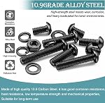 Mxuteuk 888PCS Kit d'assortiment à vis métriques,M2 M3 M4 M5 Vis de machine,10.9 Alliage de qualité en acier métrique hexagonale tête bouchon visses noix et rondelles plates Kit d'assortiment pour 3D Impression