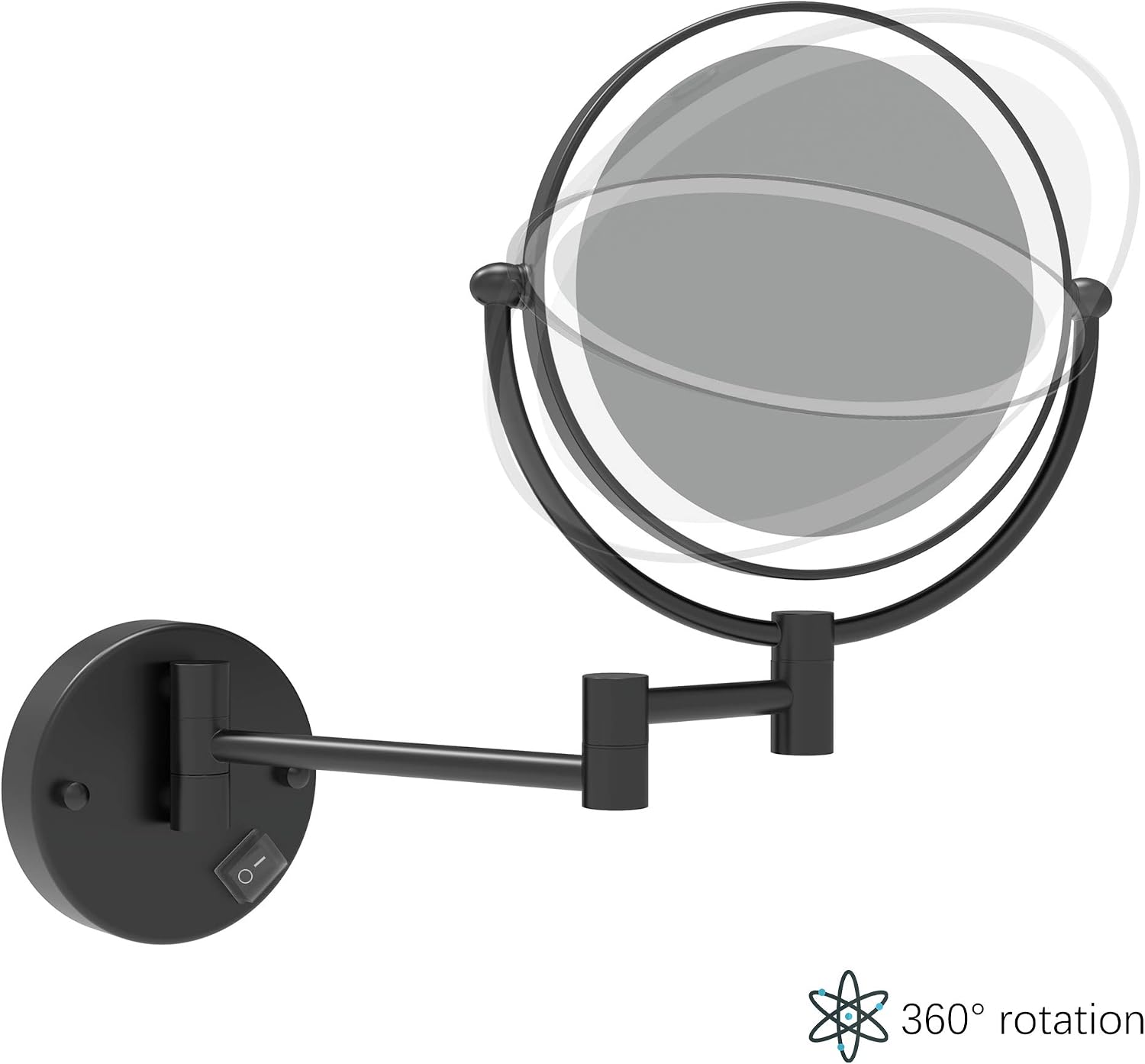 Lowest Price Fixsen 8 Inch LED Wall Mount Two-Sided Magnifying Makeup Vanity Mirror 12 Inch Extension Matte Black 1X/10X Magnification Plug 360 Degree Rotation Waterproof Button Shaving Mirror Black Friday Clearance Fixsen 8 Inch LED Wall Mount Two-Sided Magnifying Makeup Vanity Mirror 12 Inch Extension Matte Black 1X/10X Magnification Plug 360 Degree Rotation Waterproof Button Shaving Mirror