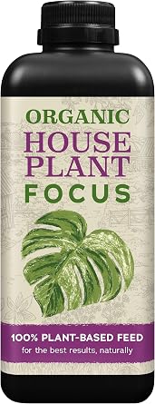 Organic Houseplant Focus Concentrated Liquid Fertiliser, 1 litre - For Indoor Plants - Plant-Based Professional Grade House Plant Food Concentrate with Kelp Seaweed Extract - Makes 200L