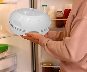 7500 ML Insulated Casserole Dish with Lid Hot Pot Casserole, Double Wall Stainless Steel Inside Easy to Clean Thermal Hot Pot Hot & Cool Food Serving Containers Set For Food Storage [7.5 Litre, White]
