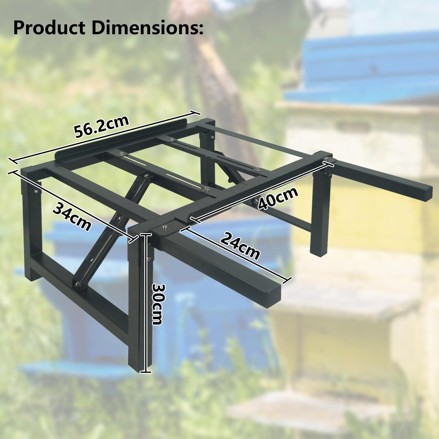 Adjustable Metal Hive Stand Black Metal Bee Hive Stand for 10 Frame Langstroth Hives Bee Keeper Hive Stand Load Capacity 100kg - Image 5