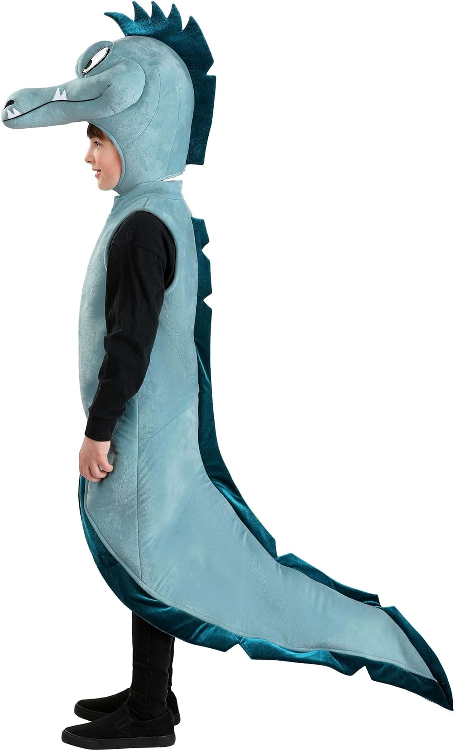 Kids Disney Flotsam And Jetsam Costume | Child Eel Outfit, Tunic With Fins, Sculpted Headpiece, And Two Pairs Of Eyes - Image 6