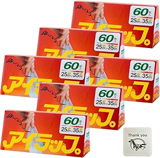 岩 谷マ テリアル ア イラップ 60枚入 6個セット 家庭用 ポリ袋 食品保存袋 キッチン袋 + Kunutonnオリジナルロゴ入りおまけ付