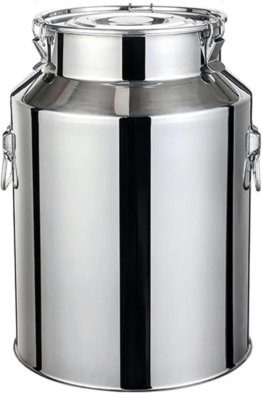 Large Capacity Stainless Steel Bucket, Milk Can with Sealed Lid Wine Pail Barrel Transport Barrel for Milk Wine Liquid Storage Container