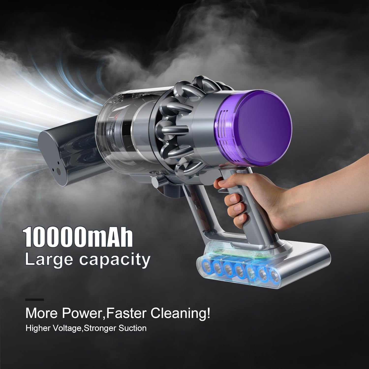Bonacell 10000mAh V11 Battery Replacement for Dyson Button Click in Installation Style V11/Extra/Absolute/Animal/Torque Drive/Outsize/V15/SV15/SV22 25.2V Cordless Vacuum Battery