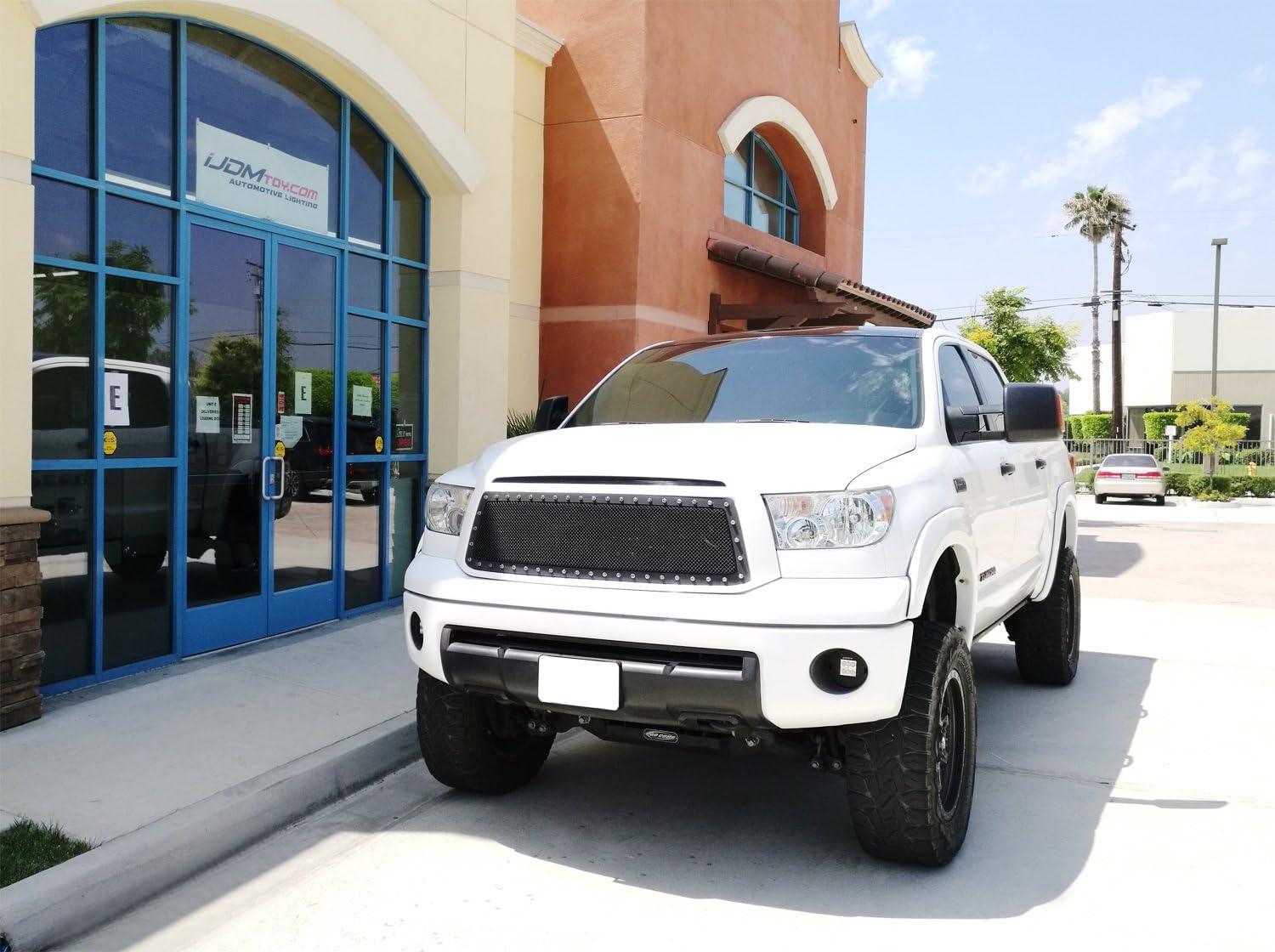 iJDMTOY LED Pod Light Fog Lamp Kit Compatible With Toyota Tundra Tacoma Sequoia Solara, Includes (2) 20W High Power LED Cubes, Foglight Location Mounting Brackets & Wiring/Adapter Harnesses