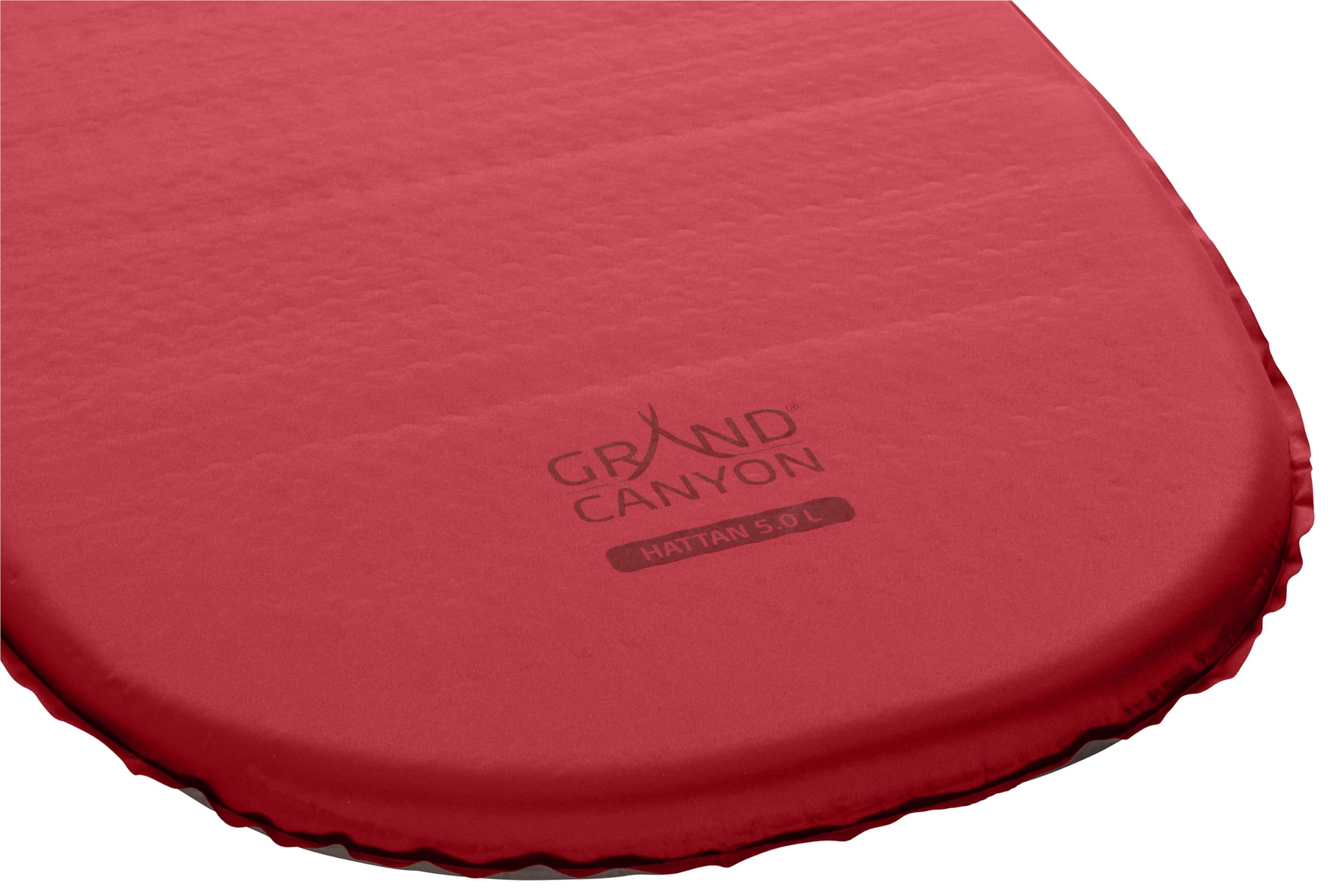 Grand Canyon HATTAN 5.0 L - Materasso da campeggio autogonfiabile, materasso ad aria - 198x63x5,0cm - American Beauty (rosso bordeaux)