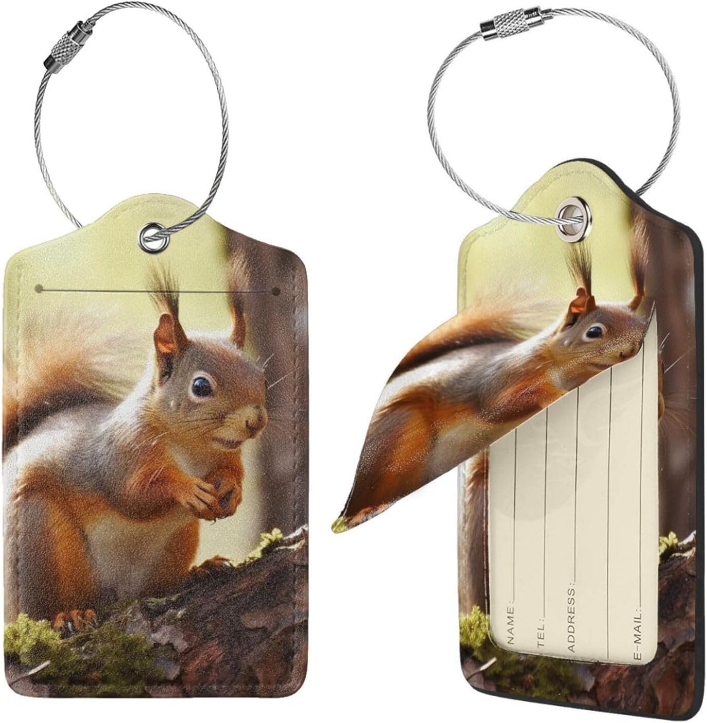 PU Leather Luggage Tags for Suitcases ID Tags Travel Bag Tags 1
