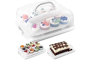 Rectangle Cake Carrier with Lid and Handle