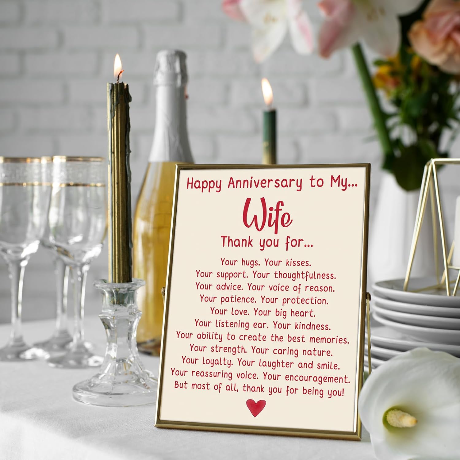 Funny Anniversary Card for Wife, Romantic Wife Anniversary Card Gift from Husband, Sweet Wedding Aday Gifts Decorations for Women Her - Image 6