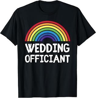 Wedding Officiant LGBT Lesbian Gay Wedding Marriage Ceremony T-Shirt