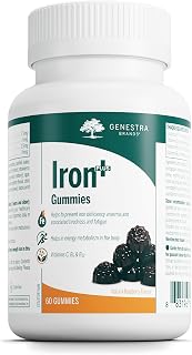 Genestra Brands Iron+ Gummies | Great-tasting Iron Gummy with an Organic Fruit Blend* | 60 Gummies | Natural Raspberry Flavour
