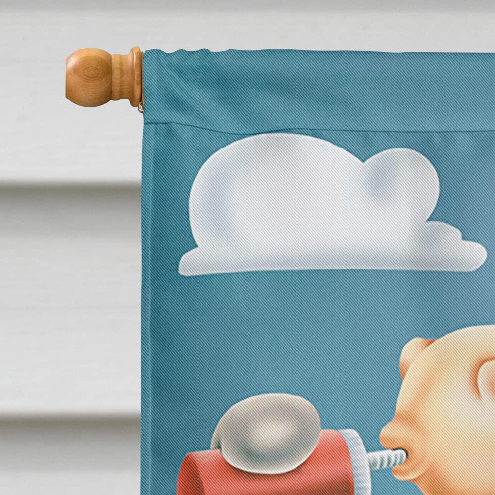 Caroline's Treasures APH0532CHF Cow on a Bike Ride House Flag Large Porch Sleeve Pole Decorative Outside Yard Banner Artwork Wall Hanging, Polyester, House Size, Multicolor