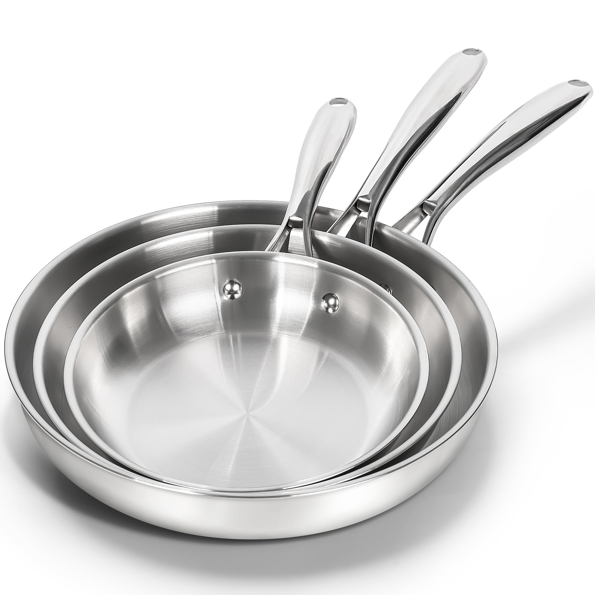 Amazon.com: MICHELANGELO 18/10 Stainless Steel Frying Pan Set, 8
