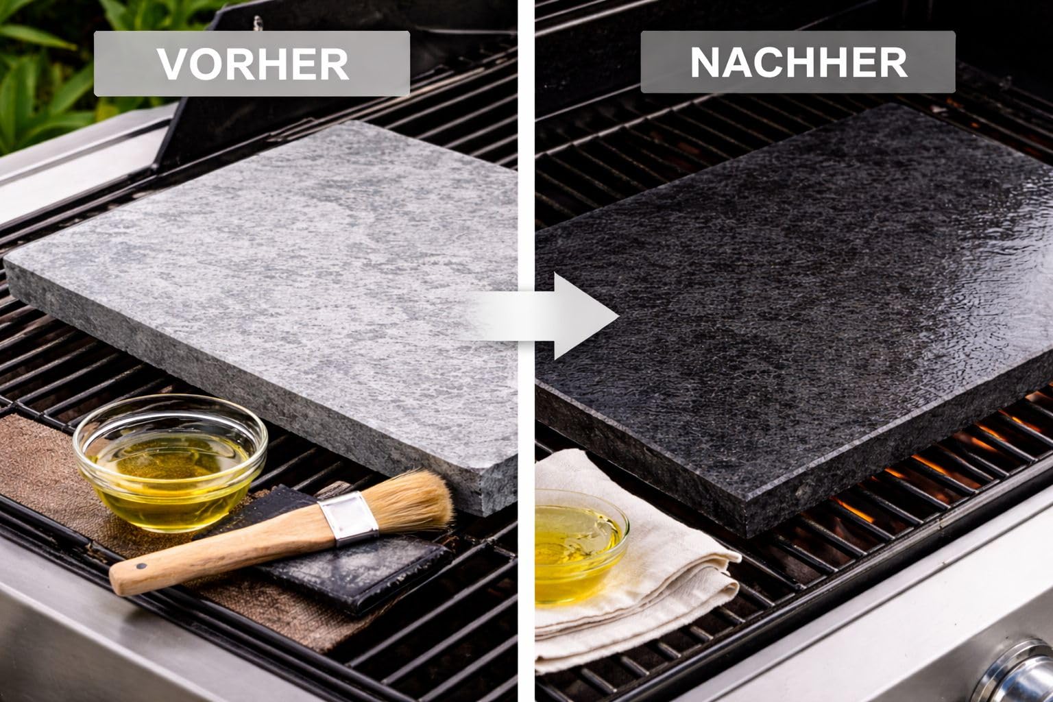 Piastra in pietra ollare Elegant Line, 34,5 × 18,5 × 2 cm, grigio, bordi smussati, per barbecue e pietra calda, pietra ollare italiana di alta qualità
