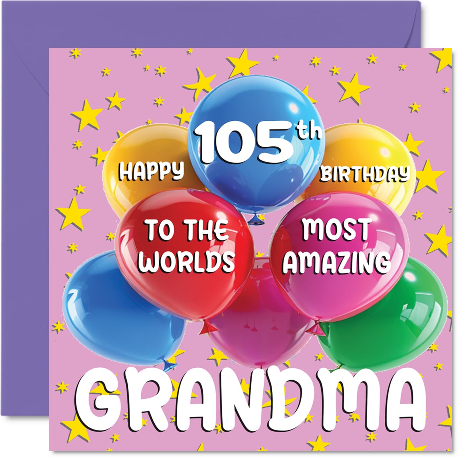 105th Grandma Birthday Card, World's Most Amazing Grandma