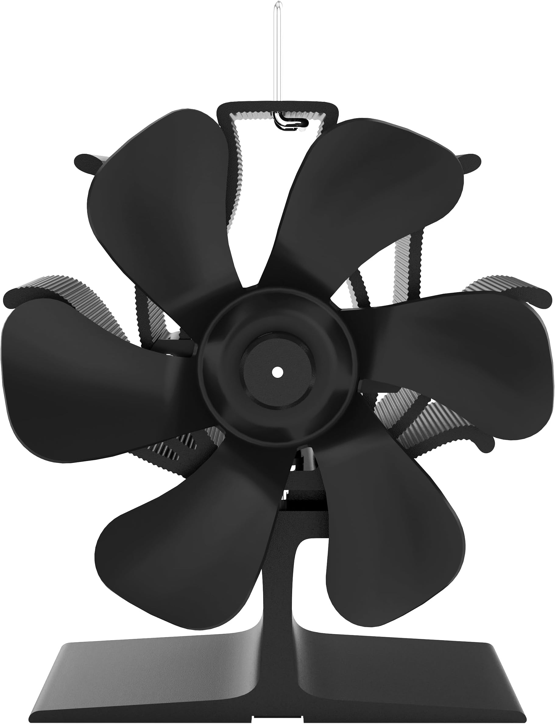 Log Burner Fan Stove Fan, 6 Blades Mini Heat Powered for Wood Burning Stove, Silent Operation, Efficient Heat Distribution for/Log Burner/Fireplace Accessories