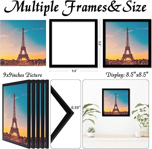 Vista 152 de Juego de 5 portarretratos de 10 x 14 pulgadas, marcos de fotos blancos de alta transparencia para galería de pared horizontal de escritorio vertical