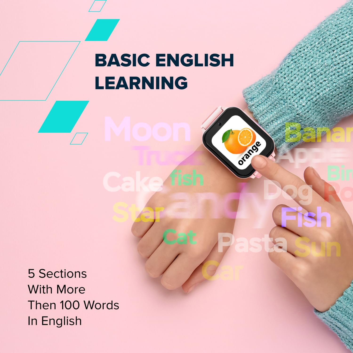 CANYON Alfie KW-37 Montre Intelligente pour Enfant avec écran IPS de 4,29 cm, Lecteur MP3, 16 Jeux, Appel SOS, Appareil Photo, SMS, Nano SIM, 512 Mo de mémoire, Vert