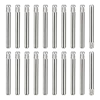 Vista 34 de uxcell Pasadores de acero inoxidable 304 de 0.05 x 0.236 pulgadas, 20 pines de cabeza moleteada con extremo biselado plano, clavijas de madera