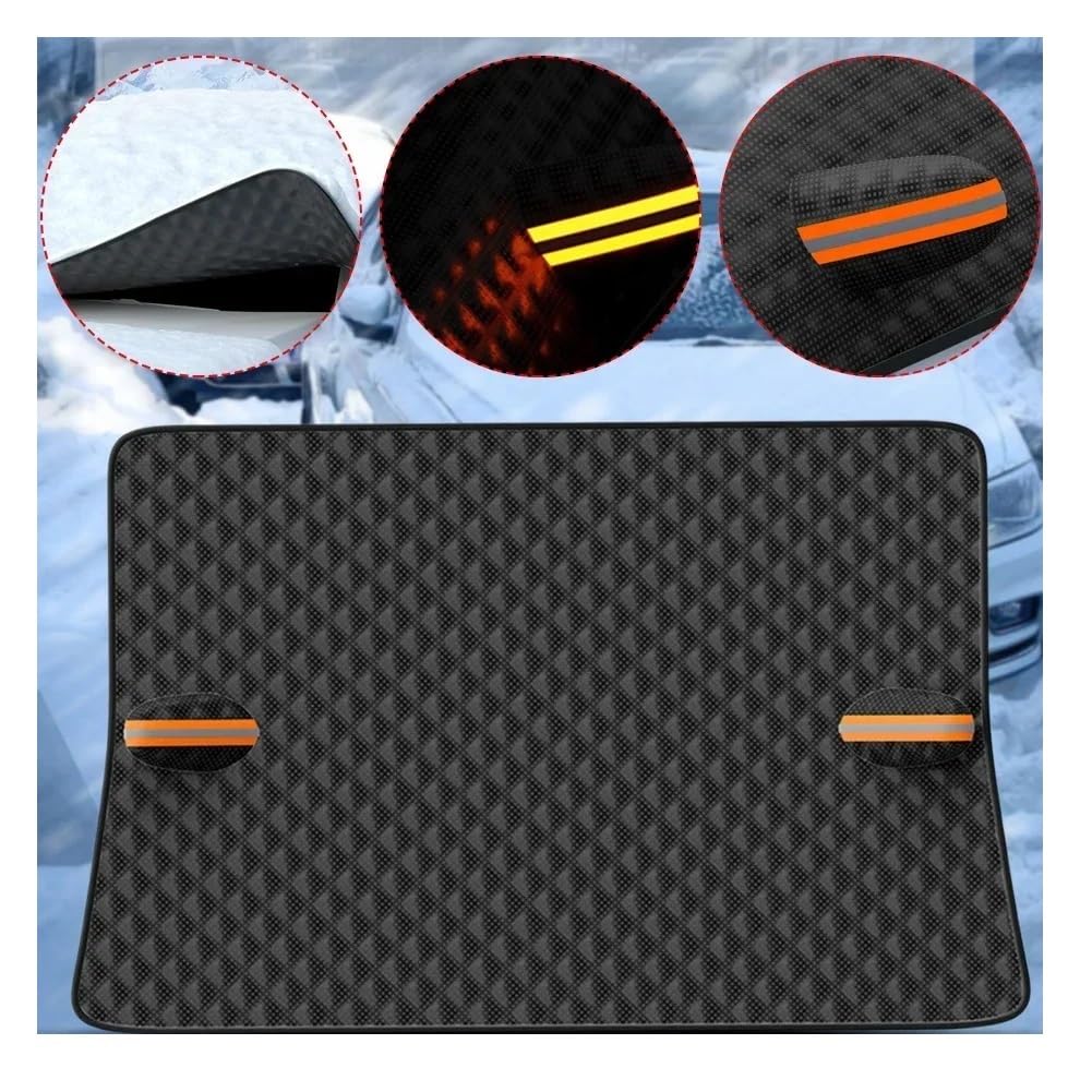 Protector de Parabrisas magnético para Todo Tipo Clima, Cubierta Parasol Impermeable a Prueba heladas Protector Parabrisas Coche(Black-2PCS)
