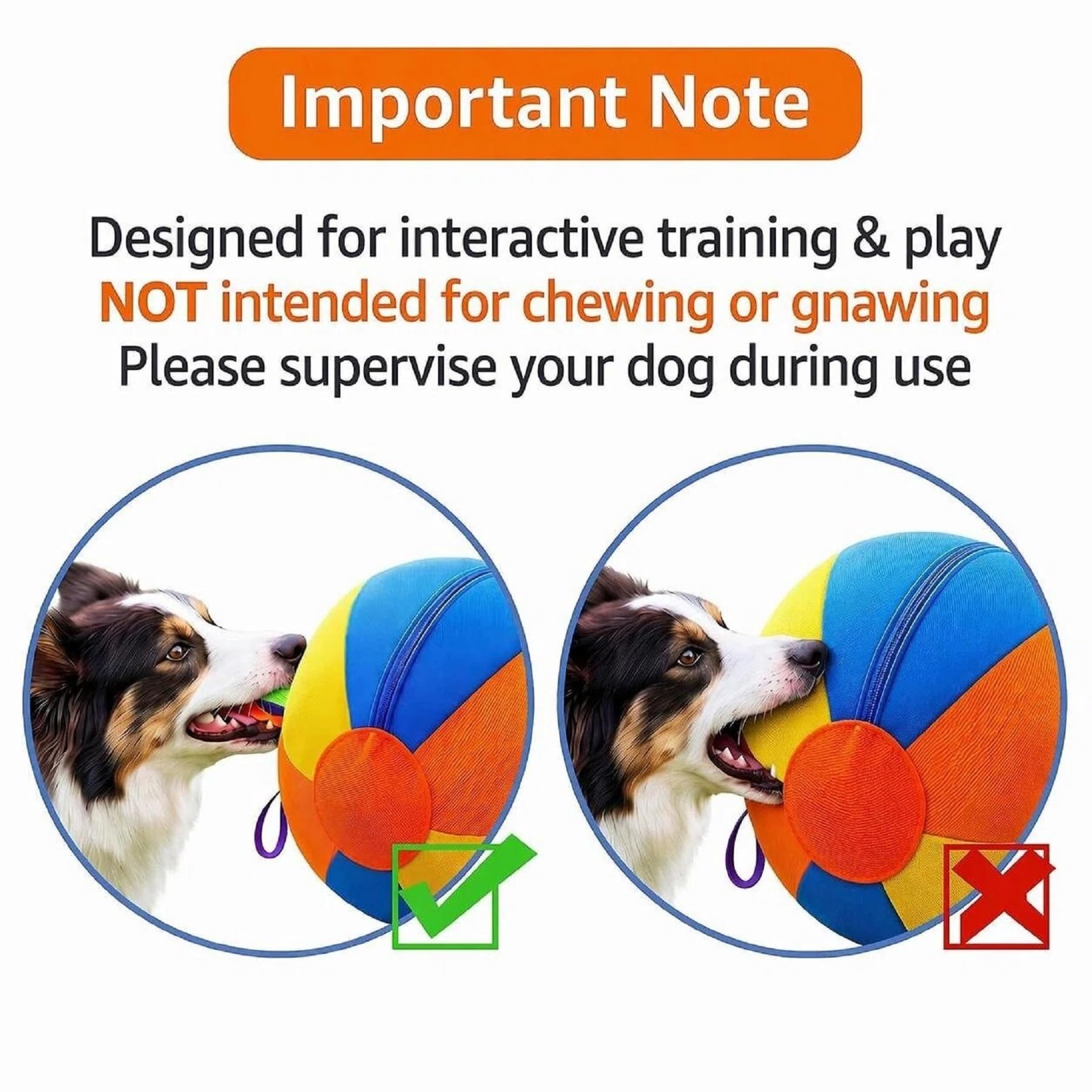 Großer Herding Ball für Hunde, 54,4 cm großer Hunde-Treibball für mittelgroße und riesige Rassen, aufblasbarer Collieball, großer Hunde-Hüttenball für Energiefreigabe und Langeweile