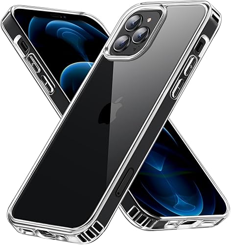 Gyizho Funda para iPhone 12 Pro Max antiamarilleo Funda protectora transparente a prueba de golpes, carcasa rígida de policarbonato para 12 Pro Max,