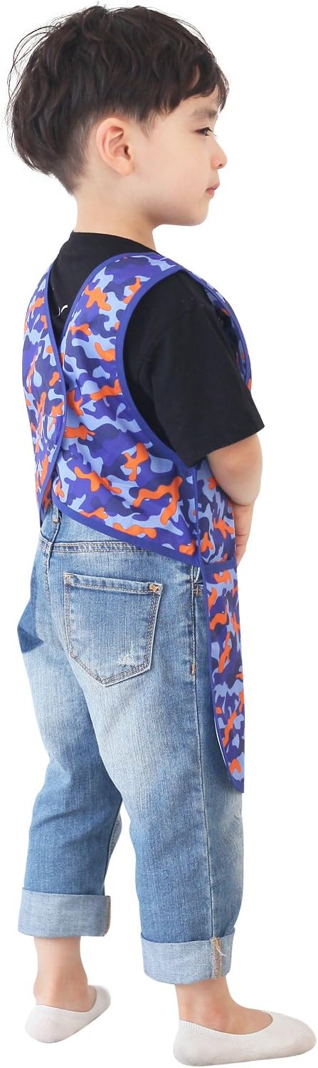 Plie Kids Painting Apron – Waterproof Art Smock for Toddlers & Preschoolers, Messy Play, Baking, Crafts, Cooking, Mealtime image 3