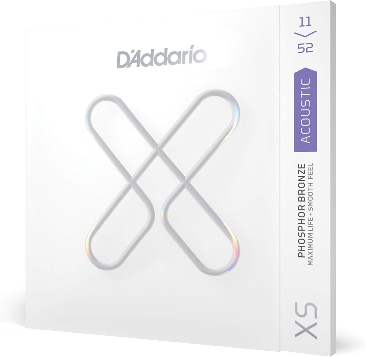 D'Addario XS Phosphor Bronze Coated Acoustic Guitar Strings 11-52 | XS Phosphor Bronze acoustic strings deliver warm tone, long-lasting performance, tuning stability, and comfort.