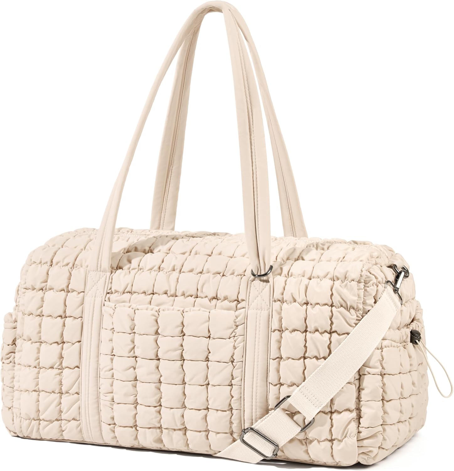 Quilted Travel Duffle Bag for Women Weekender Bag Large Puffer Overnight Bags Soft Puffy Duffel Bag Carry on Gym Bag Lightweight Personal Item Travel Bag for Trips Business Sport Airplane (Beige) Quilted Travel Duffle Bag for Women Weekender Bag Large Puffer Overnight Bags Soft Puffy Duffel Bag Carry on Gym Bag Lightweight Personal Item Travel Bag for Trips Business Sport Airplane (Beige)