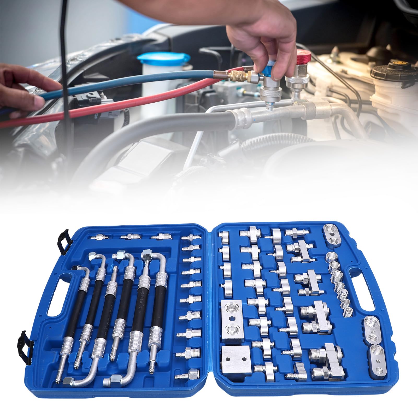 Luocute Kit di Test di Perdite del Condizionatore d'Aria 56 PCS, Rilevatore di Perdite per Auto Camion AC