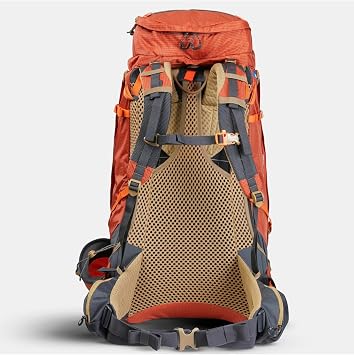 Decathlon Forclaz Mt500 Air Men's Trekking Backpack Dark Sepia 60+10L Capacity - Hiking Backpack