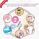 Majestique Baby Shower Cap with Baby Grooming and Care Kit | Massage Scalp Brush Comb and Soft Towel | Baby Bath Accessories | for 0-9 Years Old - 4Pcs/Multicolor gallery image