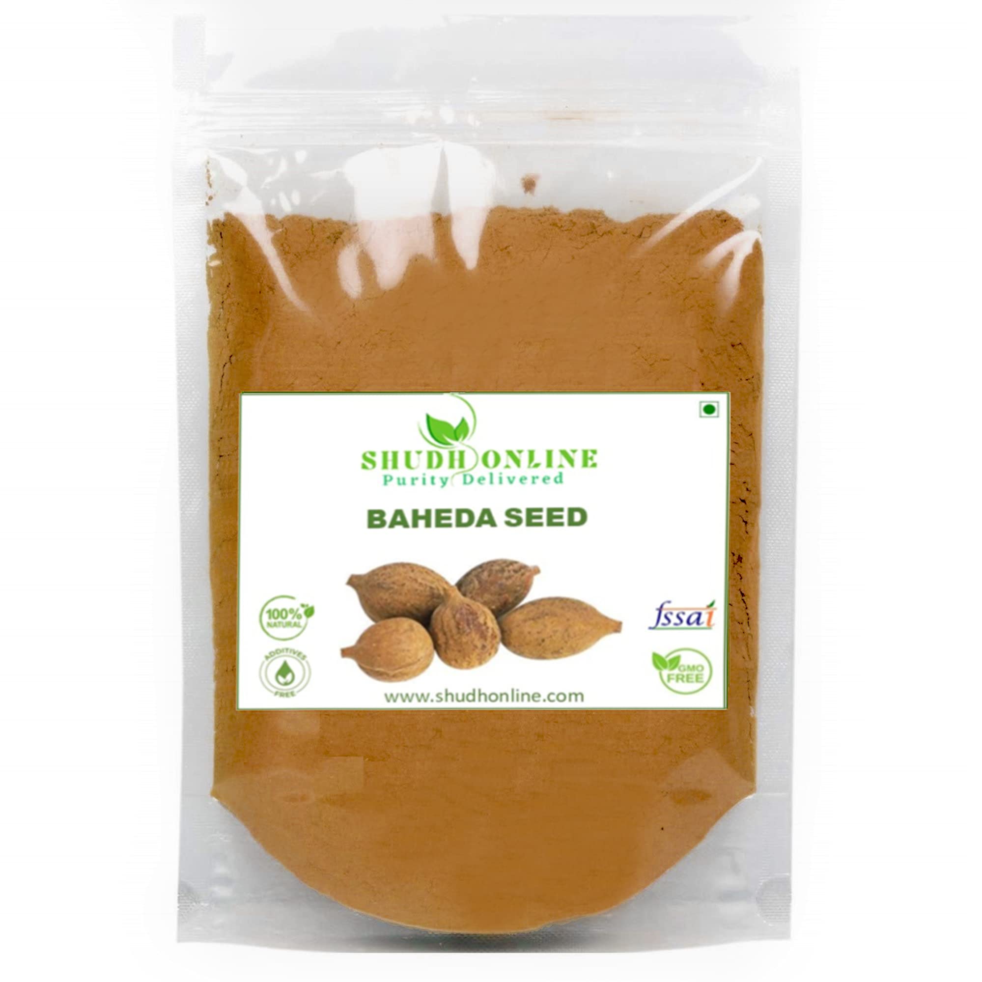 Shudh Online Baheda Powder for Eating, Bahera Whole Powder, Bibhitaki Churna, Thanikaya Organic, Tanikaya (200 Grams) Bheda for Hair Growth (Beleric Myrobalan)