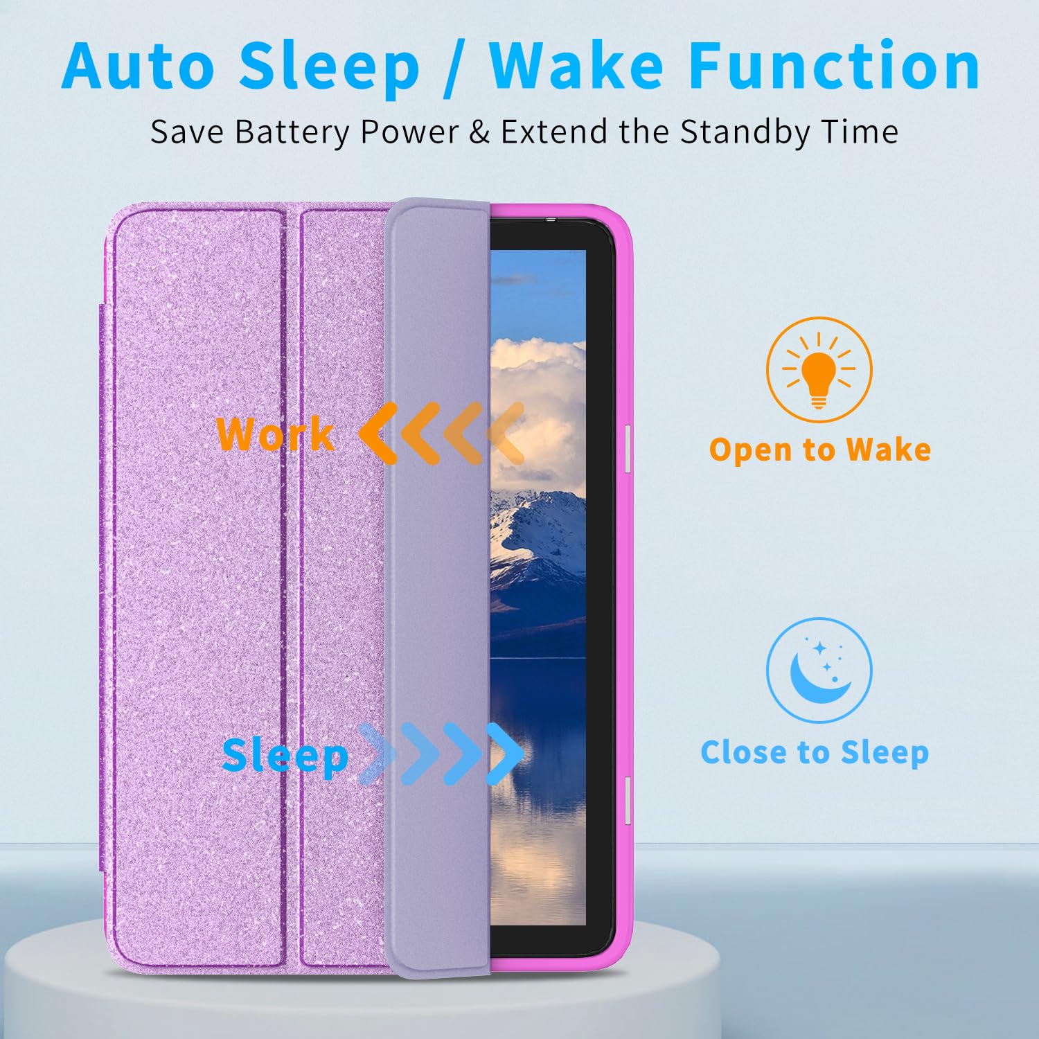 New Amazon Fire HD 8 Custodia per tablet (12/10° Gen, 2024/2022/2020), Patamiyar, tripla copertura pieghevole per tablet Fire HD 8 Kids&Kids Pro Tablet, Auto Sleep/Wake, non compatibile con iPad TCL