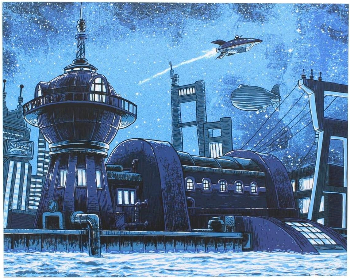 Futurama "Good News Everyone 8x10 Art Print by Tim Doyle (Nerd Block Exclusive)