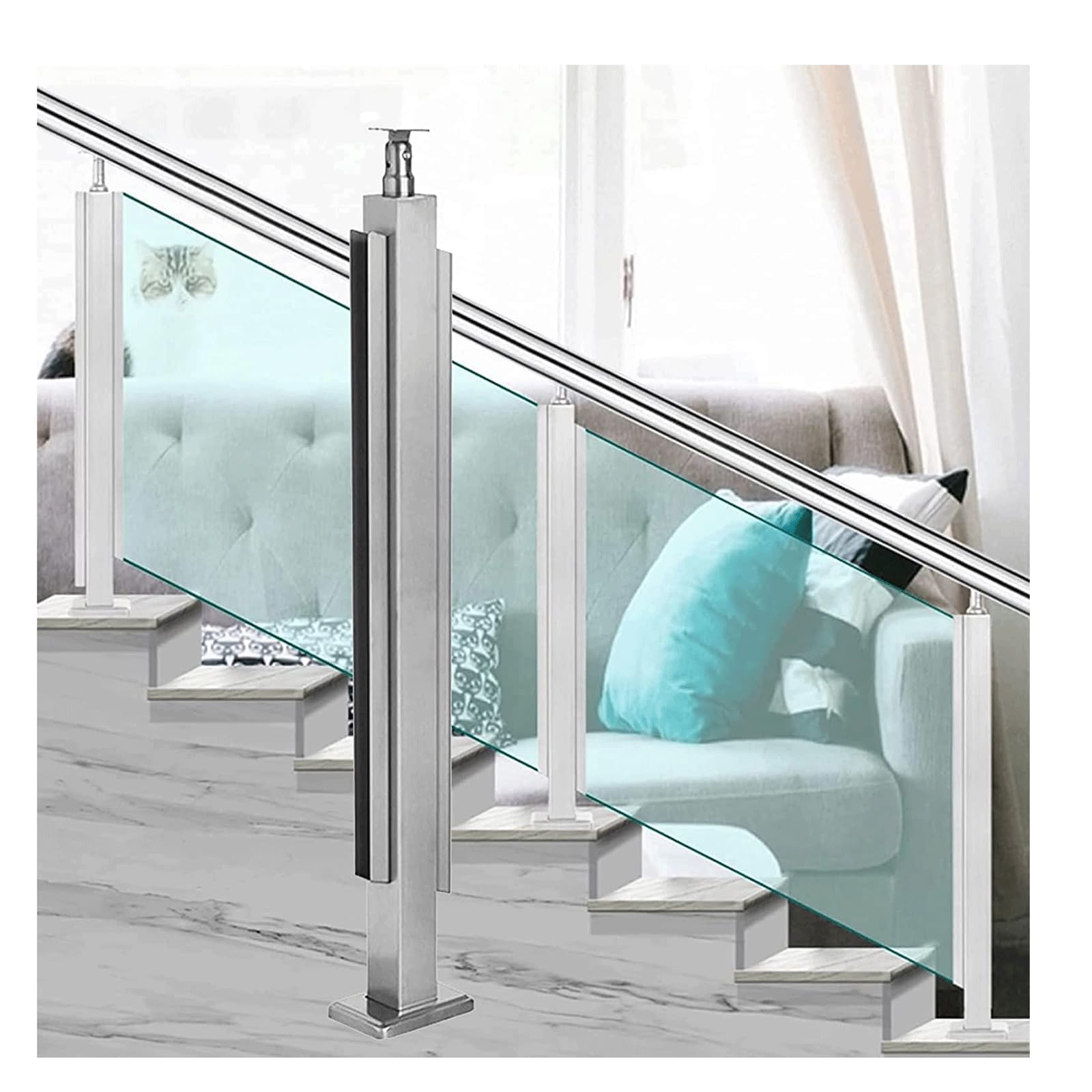 Kit d'installation de balustrade de balcon en acier inoxydable durable