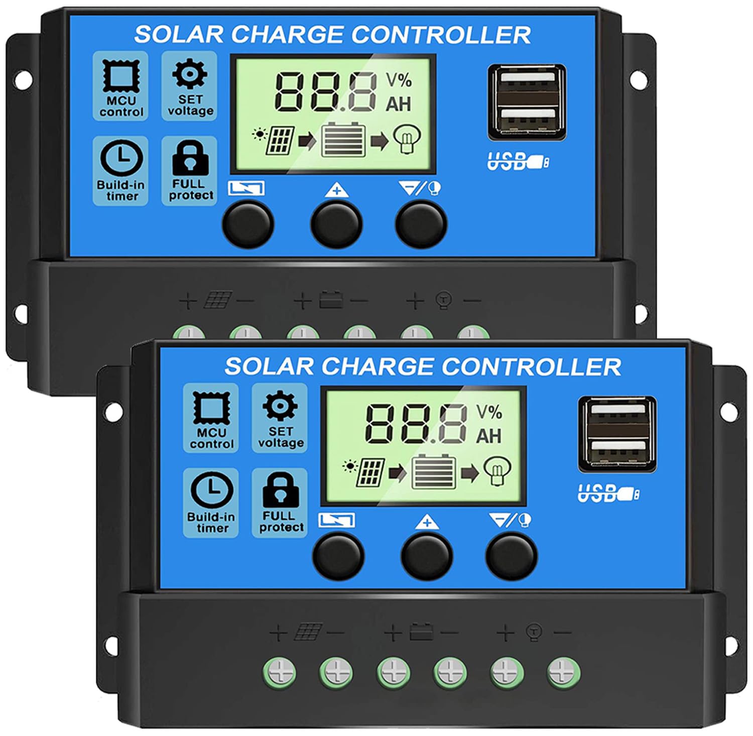 Amazon.co.jp: ソーラーチャージ コントローラー 12V 24V 鉛