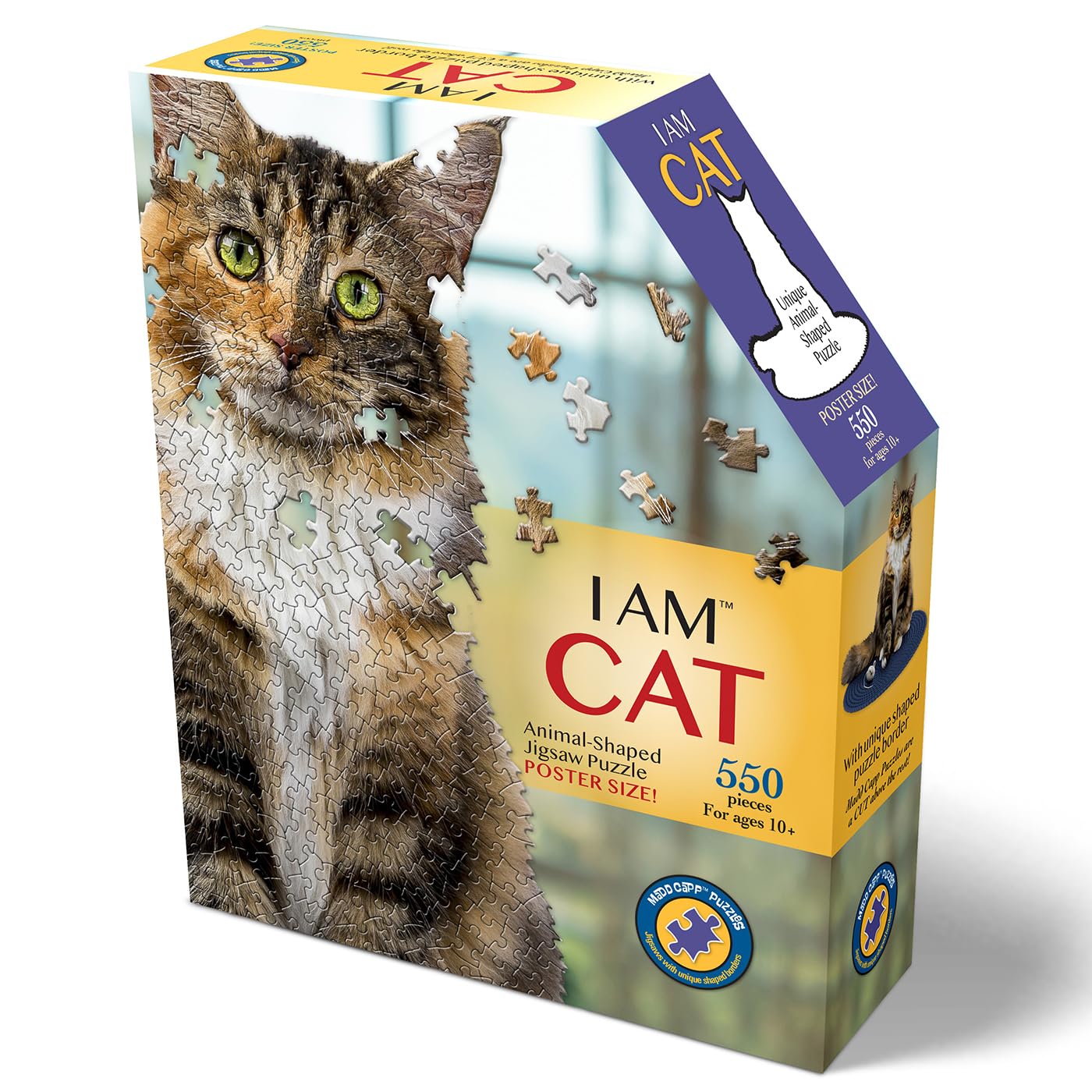 ◆Cat◆ Amazon.com: Madd CAPP: I Am Cat - 550 Piece Puzzle - Feline Shaped