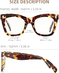 JM 4 Pack Oversized Reading Glasses for Women, Square Trendy Oprah Style Blue Light Blocking Computer Readers Women