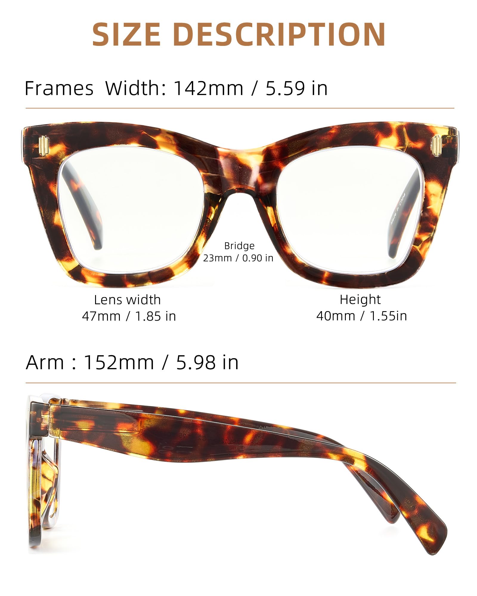 JM 4 Pack Gafas de Lectura para Mujer, Cuadrado Moda Grande Ojo de Gato Gafas Presbicia Luz Azul Lectores