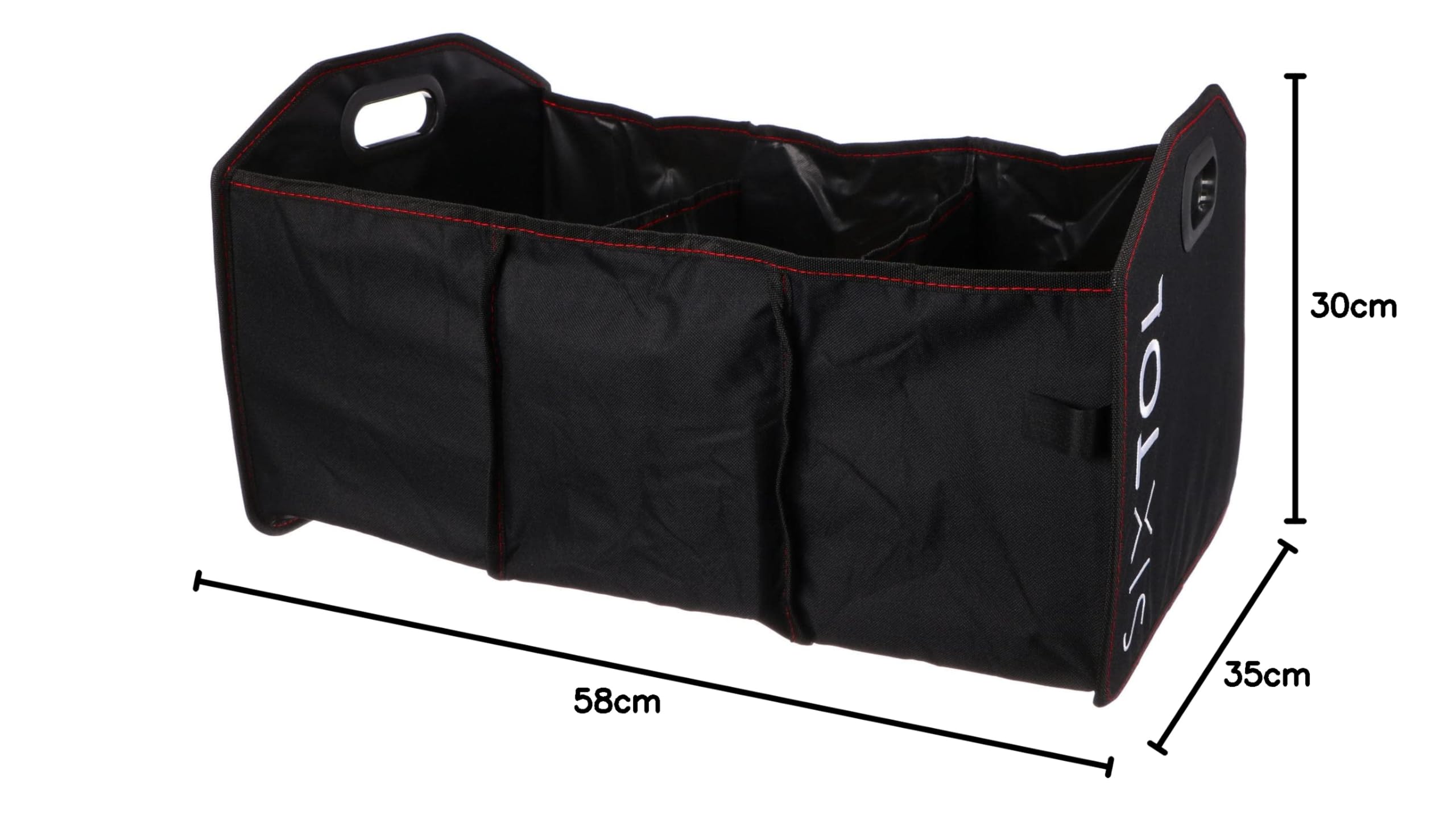 Organizer Bagagliaio Auto Sixtol Compact - Pieghevole, 1 Scomparto - Nero In Poliestere - 30x29x35 Cm - Foto 6