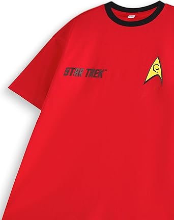 Star Trek Lounge Broek - Volwassenen Heren Spock Science Officer & Starship Print Katoen & Poly CVC - PJ's Pyjama Bottoms voor Loungewear Nachtkleding, Grijs Marl, XXL