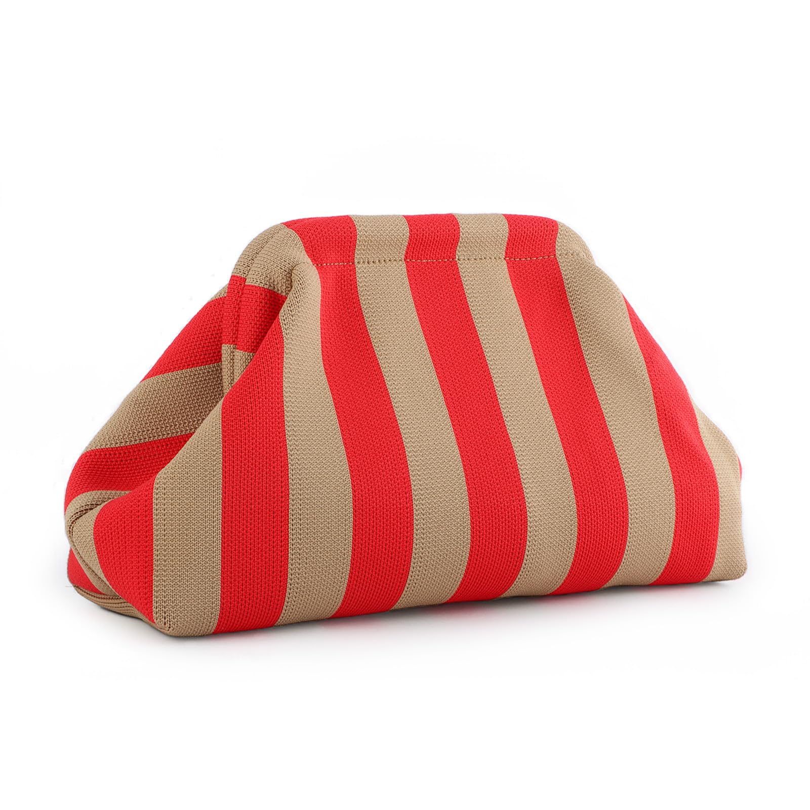 LHHMZ Sommer Strand Clutch für Frauen Knödel Kupplung Gewebte Häkelhandtaschen Lässige Wolken Häkeltasche