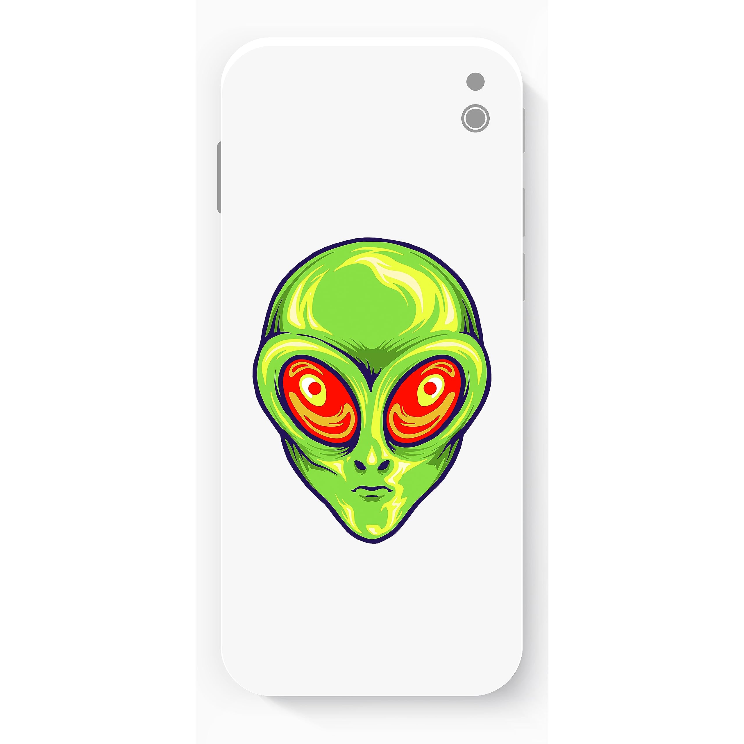 Amazon.com - Crazy Eyes Green Alien Head Sticker - Cartoon Aliens