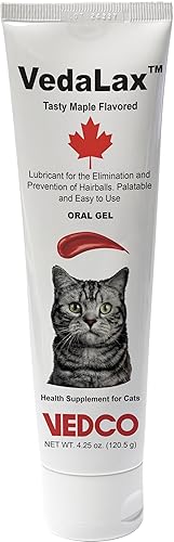 VedaLax Maple Flavored Cat Hairball Remedy Oral Gel - 4.25