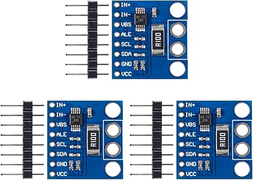 ALMOCN Módulo de monitor de corriente y potencia bidireccional INA226 de 3 piezas de medición de lado alto o bajo con interfaz compatible con IIC