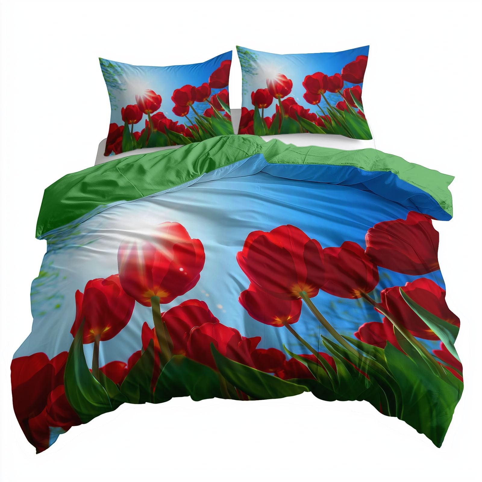 Juego de ropa de cama de 240 x 220 cm con funda de almohada, diseño de